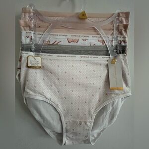 Adrienne Vittadini Tag Free 95%Cotton/5% Spandex 5pc Full Coverage Underwear set
